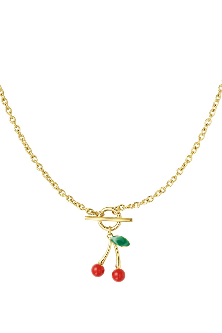Collar mi cereza - Color dorado 