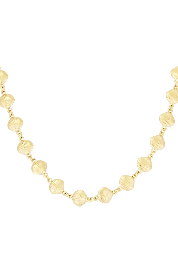 Necklace shell trio - Gold color 