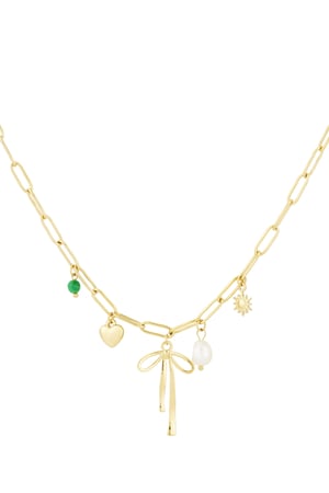 Bow & beyond necklace - Gold color h5 