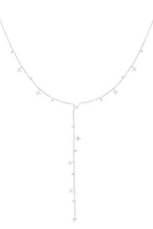 Shining stars necklace - Silver color h5 