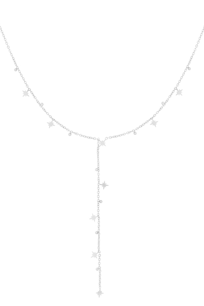 Shining stars necklace - Silver color 