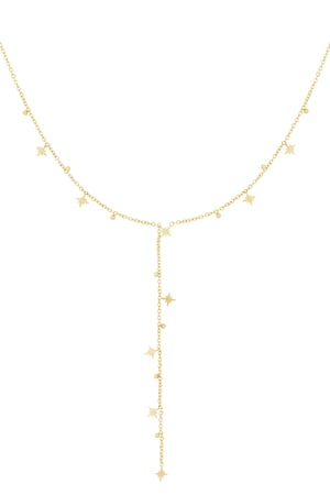 Shining stars necklace - Gold color h5 