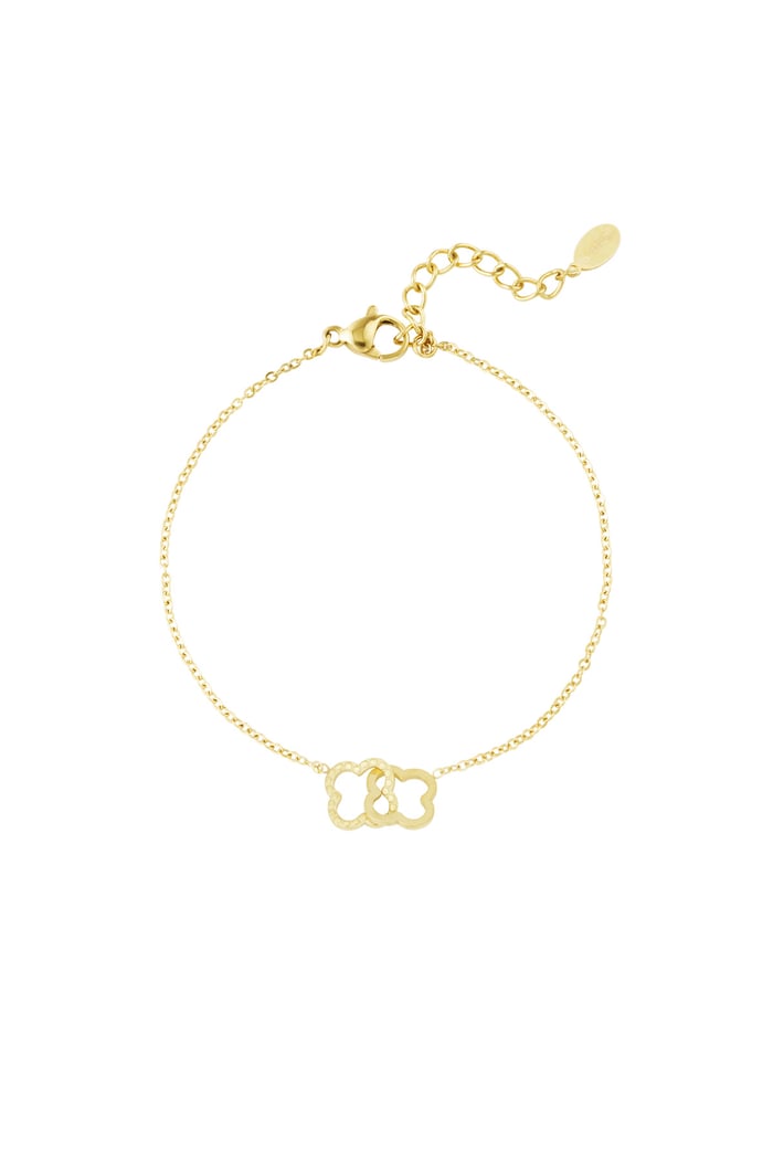 Linked luck bracelet - Gold color 