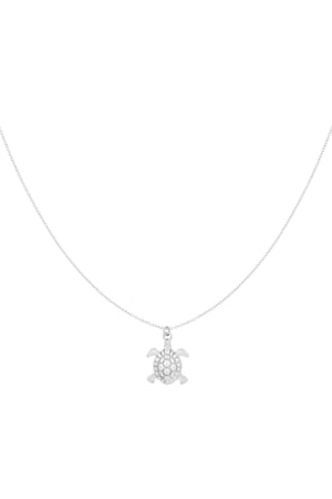 Turtle tides necklace - Silver color h5 