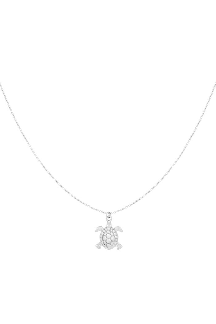 Turtle tides necklace - Silver color 