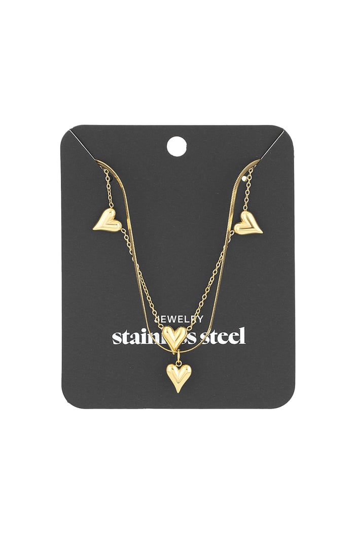 Heart to heart necklace - Gold color Picture3