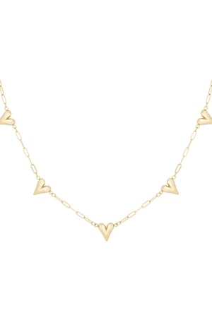 Hearts unfolded necklace - Gold color h5 