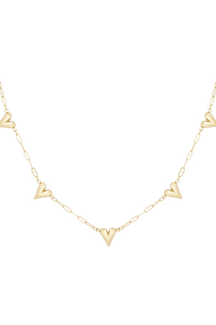 Hearts unfolded necklace - Gold color 