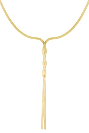 Twisted necklace - Gold color h5 