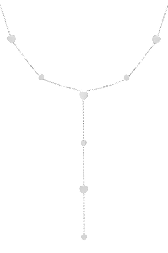 Collier coeur - Couleur argent 