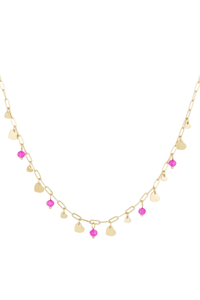 full of love necklace - pink Gold color 