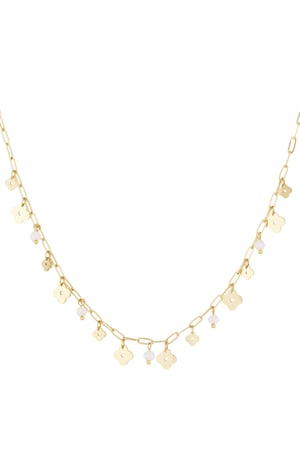 Necklace clover basic - Gold color h5 