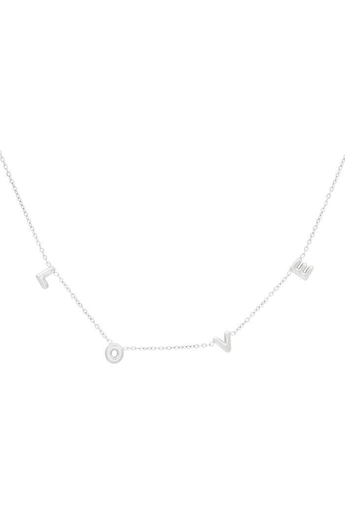 Collier Love - Couleur argent 