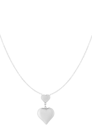 Collier Double Love - argent h5 