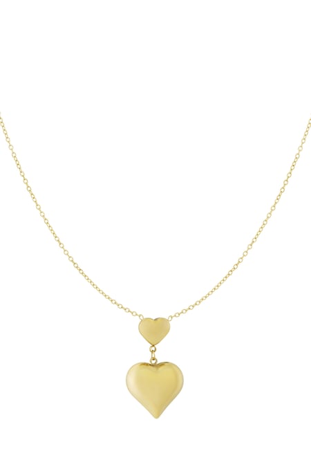 Double Love necklace - gold color 2