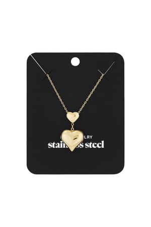 Double Love necklace - gold color h5 Picture3