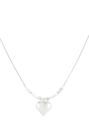 Collana trendy a forma di cuore - Colore argento h5 