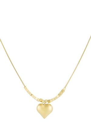 Collar de corazón de moda - Color dorado h5 