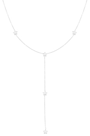 Starry night ketting - Zilver kleur h5 