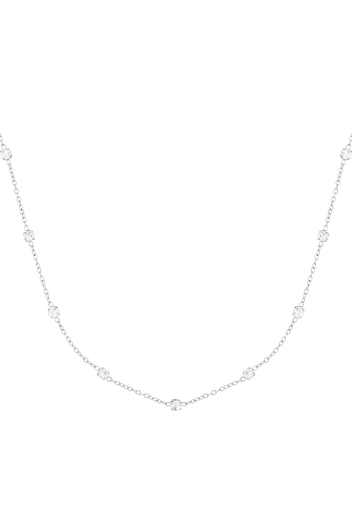 Collana sussurro di diamanti - Colore argento 