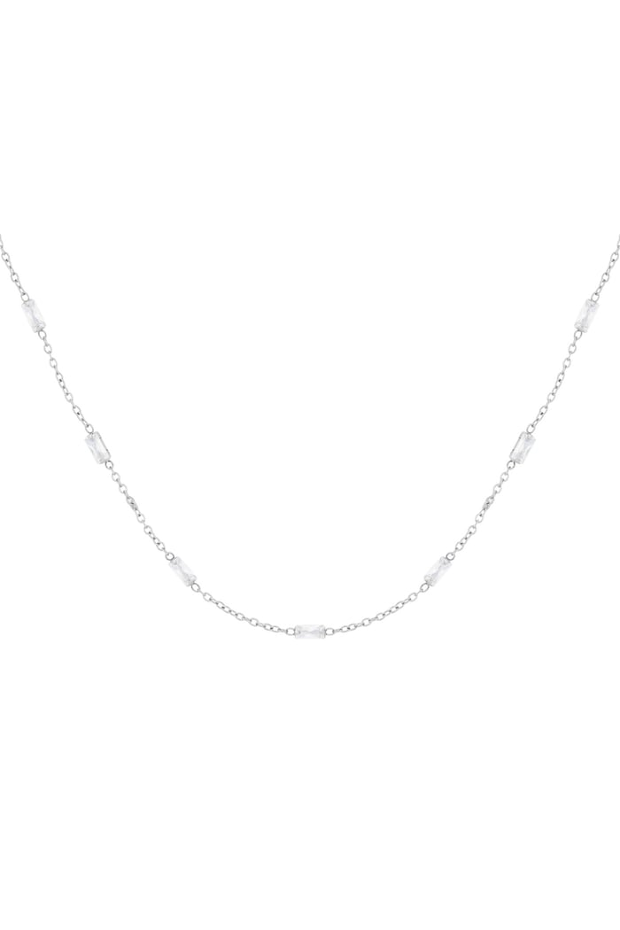 Collana con diamanti luminosi - Colore argento 