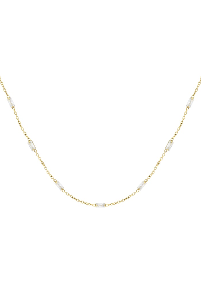 Diamond glow necklace - Gold color 