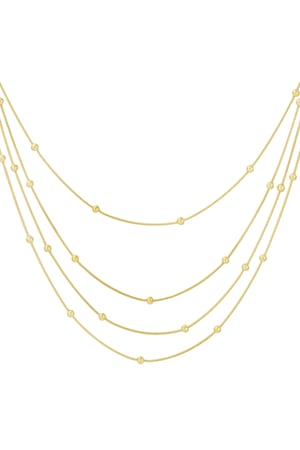 Dotty layers necklace - Gold color h5 