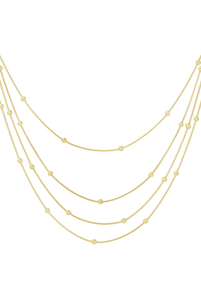 Dotty layers necklace - Gold color 