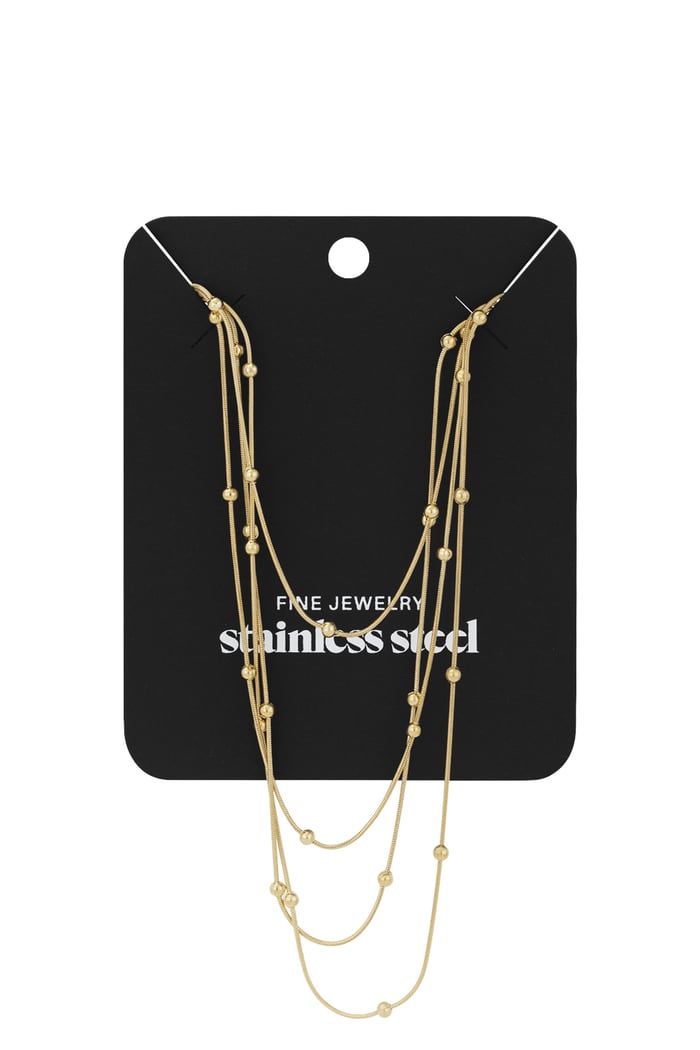 Dotty layers necklace - Gold color Picture3