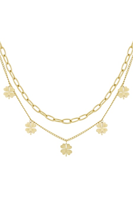 Layered luck necklace - Gold color