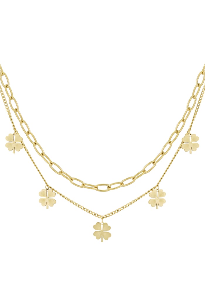 Layered luck necklace - Gold color 