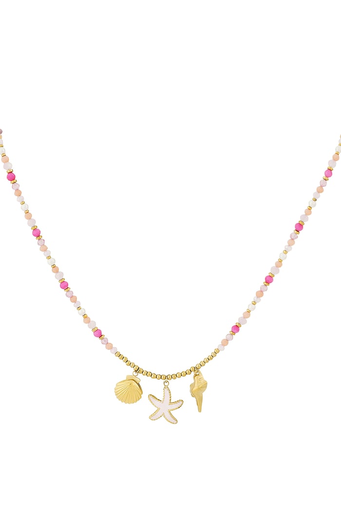 Necklace pink sea babe - Rose gold color 