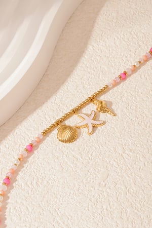 Necklace pink sea babe - Rose gold color h5 Picture3