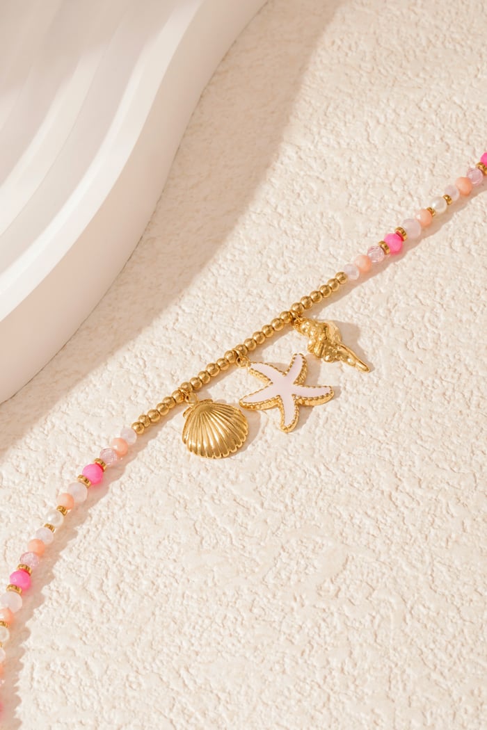 Necklace pink sea babe - Rose gold color Picture3