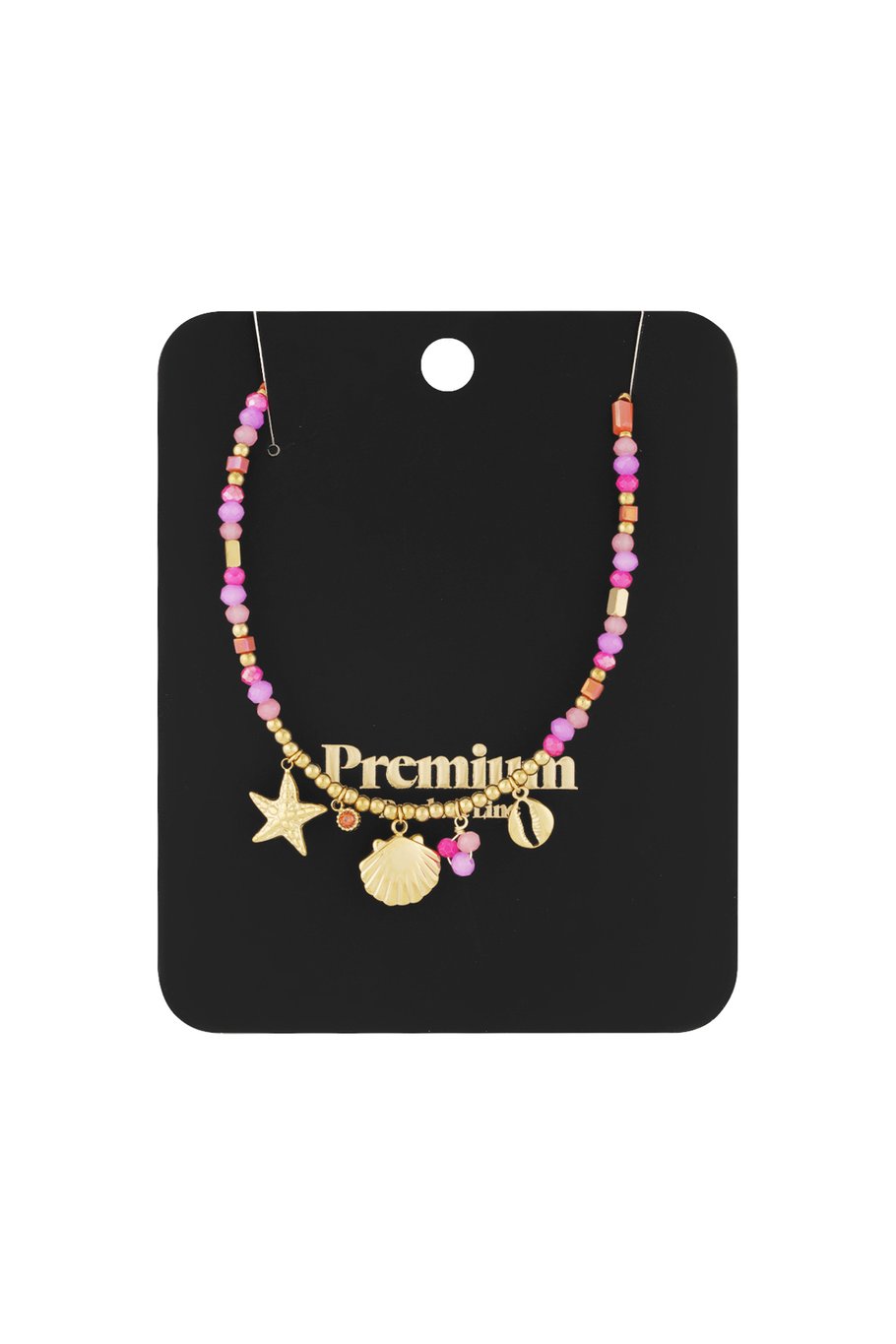 Collier Reine de la mer - Fuchsia  Image3