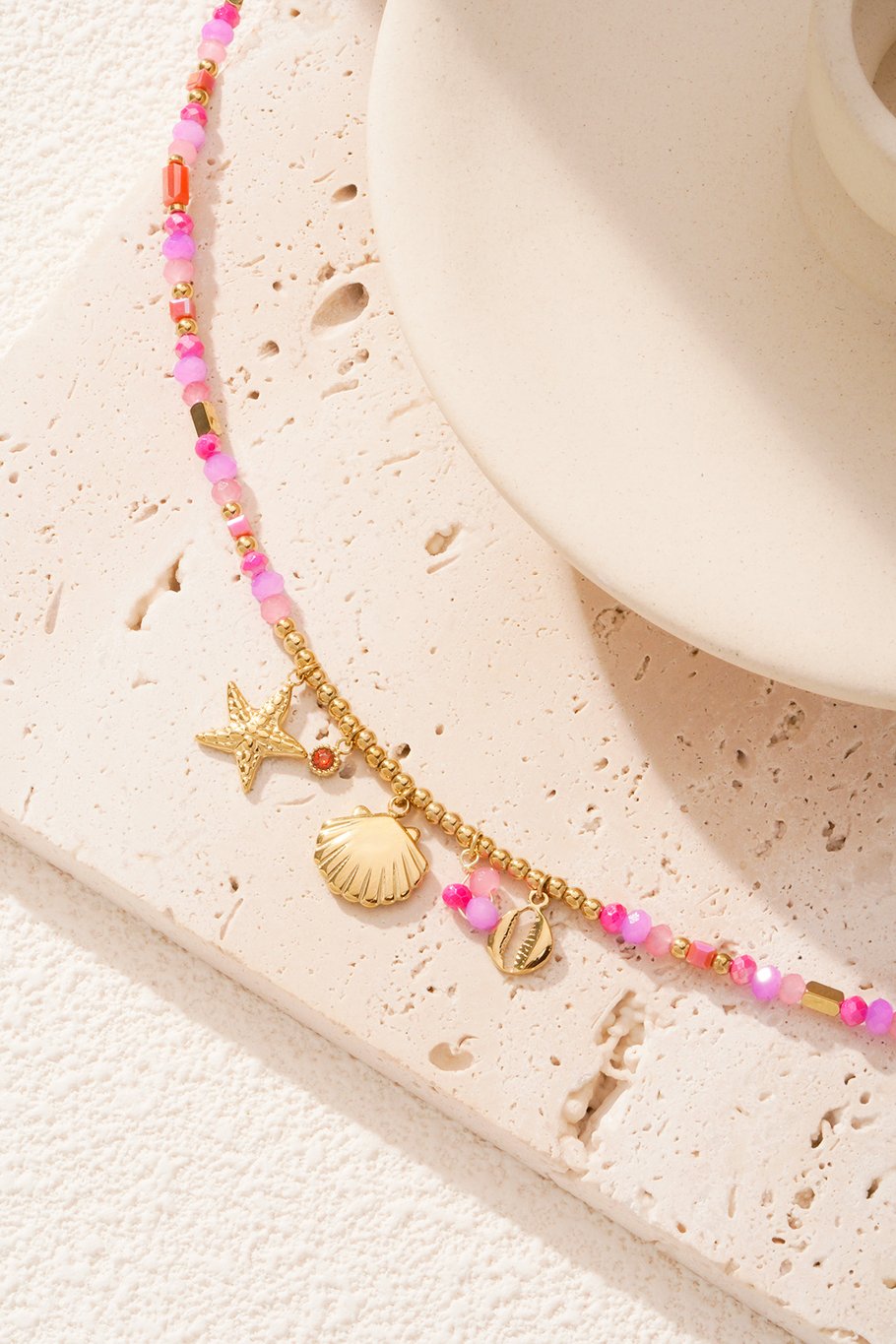 Collier Reine de la mer - Fuchsia  Image5