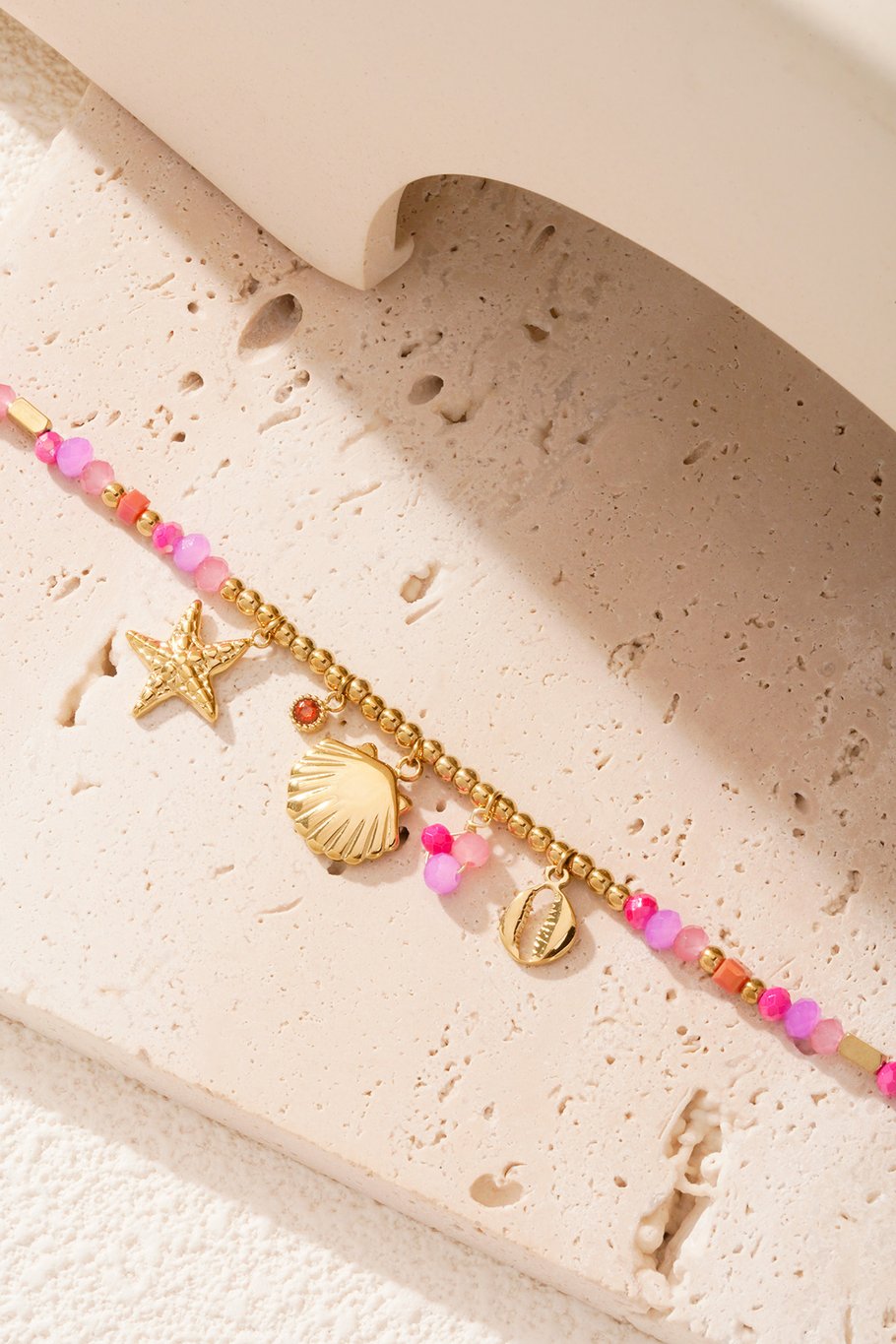 Collier Reine de la mer - Fuchsia  Image4