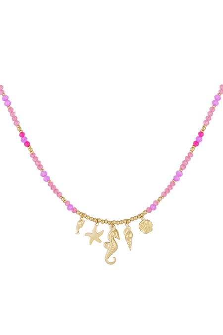 Necklace dolphin dream - Fuchsia 2