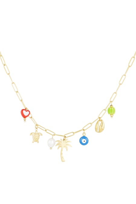 Tropical breeze necklace - Gold color