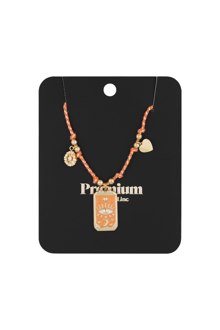 Halskette mit Eclipse-Charm - Orangegold h5Bild3