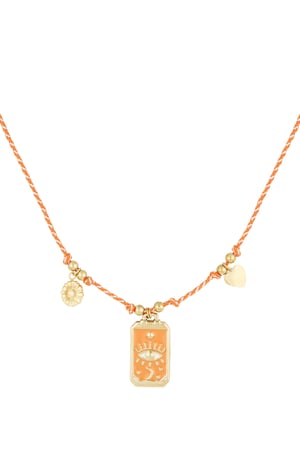 Eclipse Charm Necklace - Orange Gold h5 