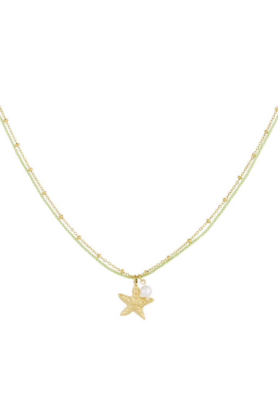 Halskette Seestern Perle - Goldfarben