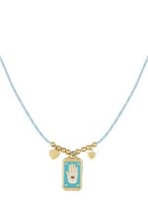 Eclipse Charm Necklace - Blue Gold color h5 