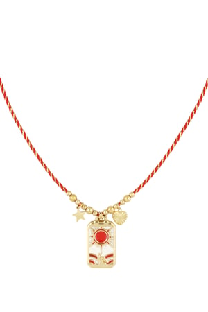 Eclipse Charm Necklace - Red h5 