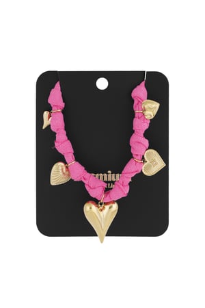 Necklace color bliss heart - Fuchsia h5 Picture3