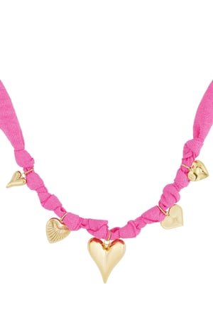 Necklace color bliss heart - Fuchsia h5 