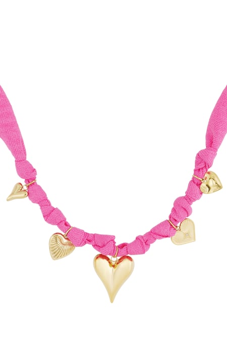 Necklace color bliss heart - Fuchsia 2