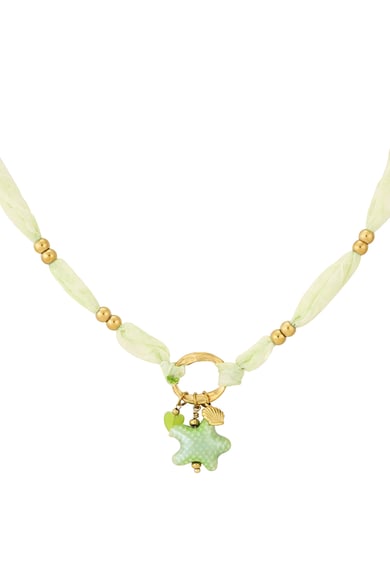 Starry Necklace - Green and Gold Color h5 