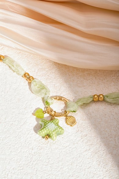 Starry Necklace - Green and Gold Color h5 Picture4