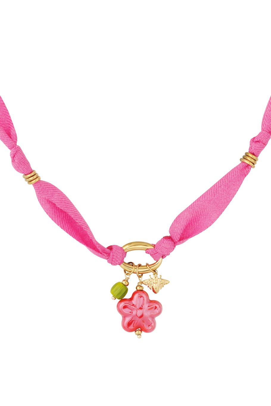 Flower Necklace - Fuchsia 